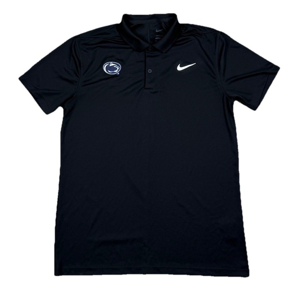 Penn State Nittany Lions Nike Dri-Fit  Polo Shirt Men's Medium Black Slim Fit